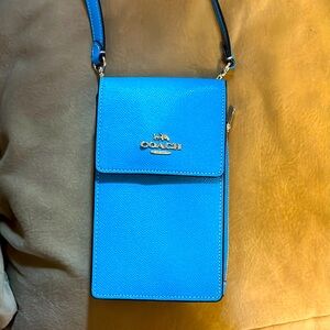Blue small coach satchel